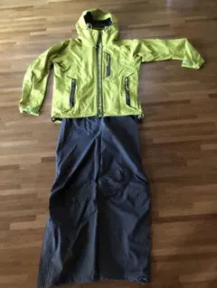 9 AIGLE エーグル レインウェア セットアップ レディース S 袋付き 