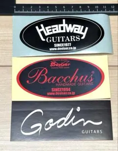 Bacchus バッカス 楽器メーカー ステッカー 3種類
