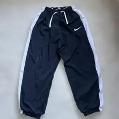 NIKE ナイロンパンツ ブラック ホワイト M
