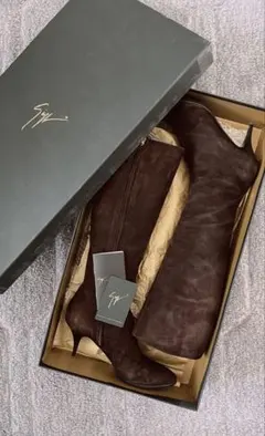 ジュゼッペザノッティ スエードロングブーツ 滑り止め付