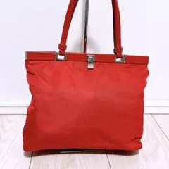 プラダ PRADA トートバッグ ナイロン 三角ロゴ レッド A4可能 Y2K 