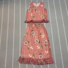 ワンダフルワールド　朝顔　和柄　ツーピース　セットアップ