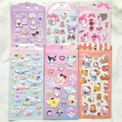 正規品｜サンリオ ジュエルマシュマロステッカーズ ハローキティ マイメロ 6種
