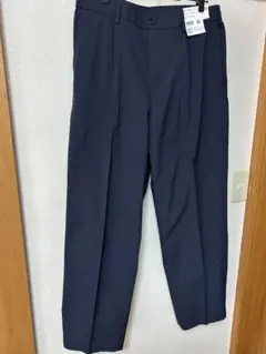 UNIQLO タックワイドパンツ ネイビー Lサイズ