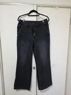 GU グレー系 ブラック系　デニムパンツ Lサイズ