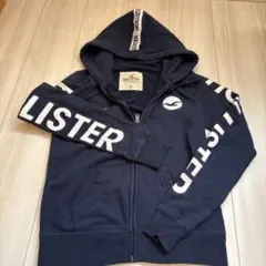 HOLLISTER フード付きパーカー XS ネイビー