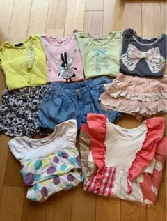 （おまけ付）Tシャツ　キュロット　夏服上下　まとめ売り９点　120〜130cm