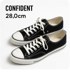 CONFIDENT コンフィデント ローカットスニーカー 28cm 黒 メンズ