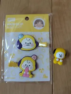 BT21　チミー　ヘアクリップ 2個セット　新品未使用　おまけ付き