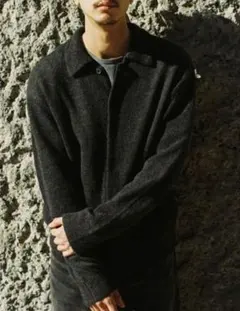 LIDNM ALPACA KNIT SHIRT CARDIGAN S