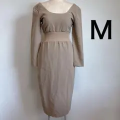 ZARAWOMAN ザラウーマン　ベージュ オフショル　タイトワンピース　【Ｍ】