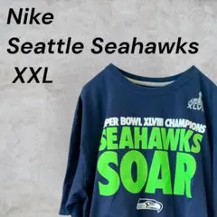 【希少/XXL】ナイキ シーホークス 第48回スーパーボウル 優勝記念Tシャツ