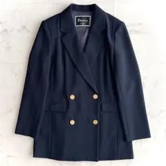 ダイアグラム ダブルジャケット　ダブルテーラードジャケット 金ボタン　ネイビー