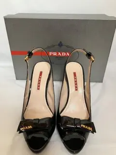 PRADA トングサンダル ブラック エナメル - メルカリ