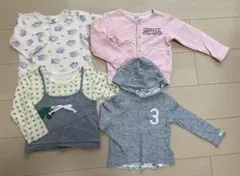 【送料無料】トップス 長袖Tシャツ　女の子　4枚セット　まとめ売り