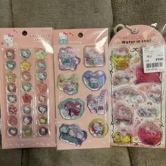 新品未開封　ハローキティ　ウォーターインシール　おはじきふうシール