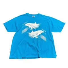 484 90s SeaWorld Orca Blue Oneita XXL T - メルカリ
