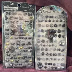 うるちゅるプチシール　ジュエルプチドロップ　ブラック　2枚セット　すぐに発送