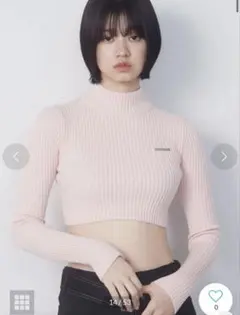 EMODA ハイネッククロップニット(ピンク)