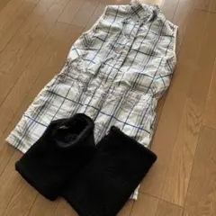 値下げ❗️新品中綿ゴルフワンピースMサイズ　MIZUNOレッグウォーマー　モコモコ