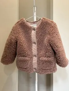 ZARA ピンクボアコート110サイズ