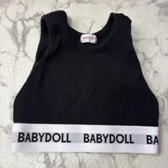 BABYDOLL ノースリーブ タンクトップ ブラック Sサイズのサムネイル