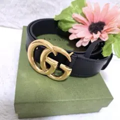 GUCCI ダブルG スリムベルト 75-30 ブラック 正規品 保存袋付き - メルカリ