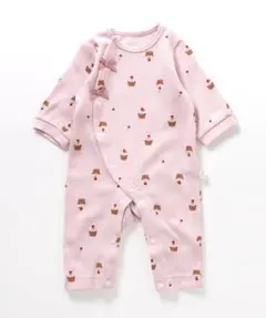 【新品】アプレレクール　カップケーキ柄ワッフルロンパース　80㎝