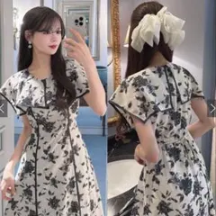 ラッフルカラー花柄ワンピース［pm583］GRLのサムネイル