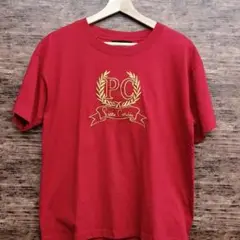 ピエールカルダン メンズ Mサイズ Tシャツ 赤 刺繍 未使用品