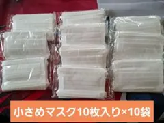 使い捨てマスク 10枚入り×10袋 ホワイト　子供　新品　まとめ売り