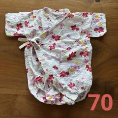 女の子　甚平　ロンパース　70 金魚柄