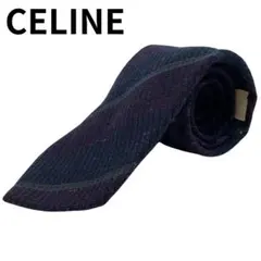 CELINE セリーヌ ネクタイ 斜めストライプ ウール混のサムネイル