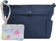 ローラ アシュレイバック　ウェールズ ナイロン 横型ショルダーバッグ ミニポーチ