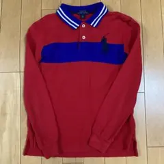 ポロ ラルフローレン 長袖 ポロシャツ 130 ビッグポニー レッド 美品