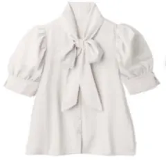 値引き可能！新品！GRL リボン付きホワイトシャツ Mサイズ