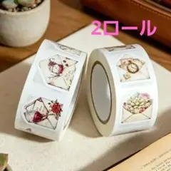 ラスト！ロールシール　レトロレター　2種類　1000枚