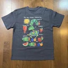 新品　はらぺこあおむし　 Tシャツ バックプリント　ダークグレー　メンズもOK