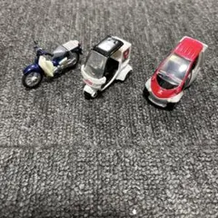 トミカ バイク トライク コンパクトカー　３台セット