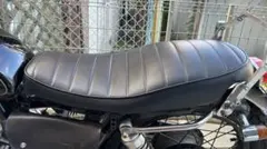 SR400黒シート ダイヤモンドステッチ - メルカリ