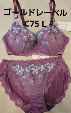 252500 　トリンプ　ゴールドレーベル　ブラジャー　ショーツ　セット　C75