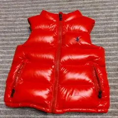 値下げ　ラルフローレン　ダウン　ベスト　90cm　24M　赤　美品