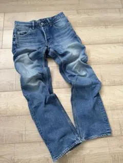 ハリウッドランチマーケット】ストレートデニム オレンジステッチ 