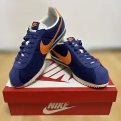 【良品】NIKE コルテッツ　ナイロン　ネイビー×オレンジ　27.5㎝