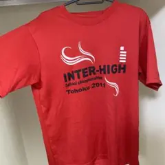 INTER-HIGH Tシャツ 赤色 2011 バドミントン