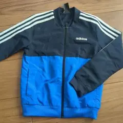 adidas ジャケット 130cm 青/黒