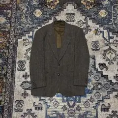 ブラウンツイードテーラードジャケット ウール