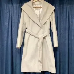 alicia PAGEBOY ホワイト フード付き ロングコート フリーサイズ