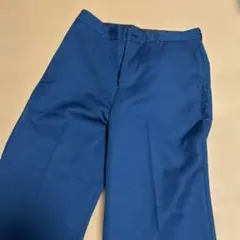 ネイビー スラックス ストレート裾