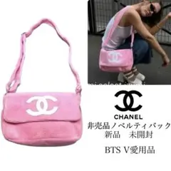 CHANEL VIP ノベルティ ツイード スパンコール トートバッグ ピンク